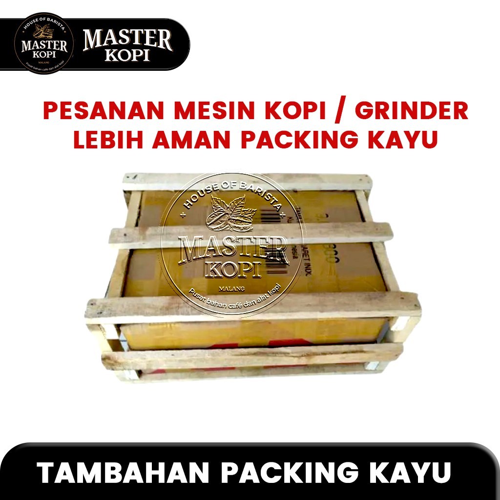 

Tambahan Packing Kayu Lebih Aman Untuk Mesin Kopi / Grinder