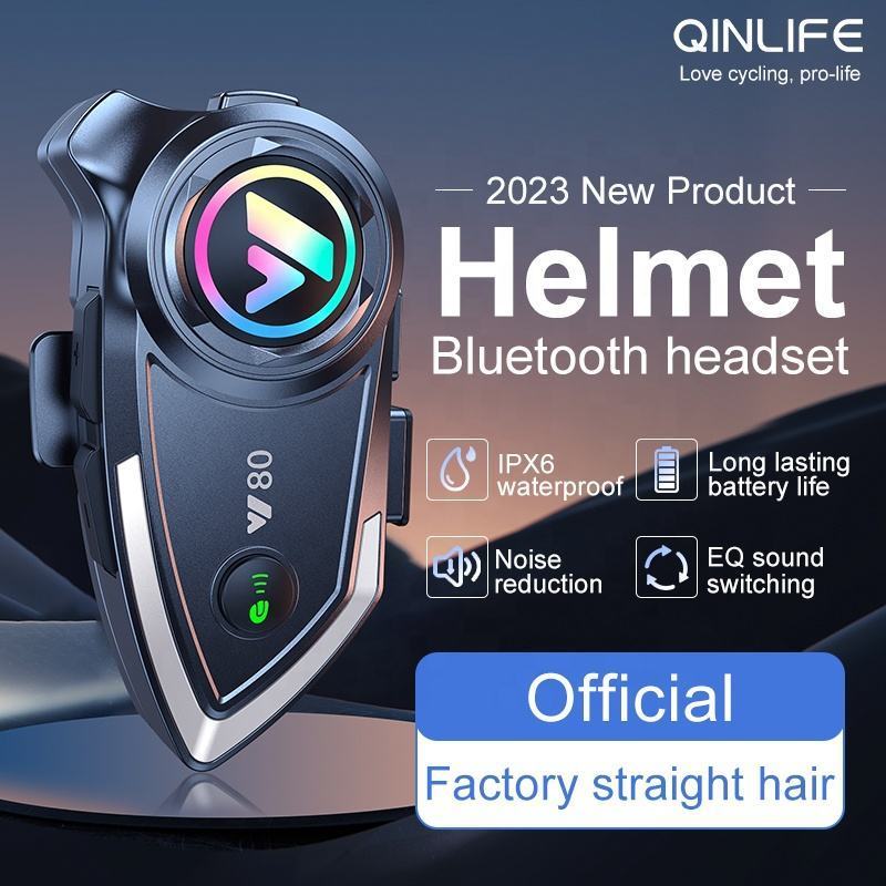 Intercom Helm Bluetooth Headset Helmet Motorcycle Bluetooth Headset Hands Free Call Kit IPX6 Waterpr