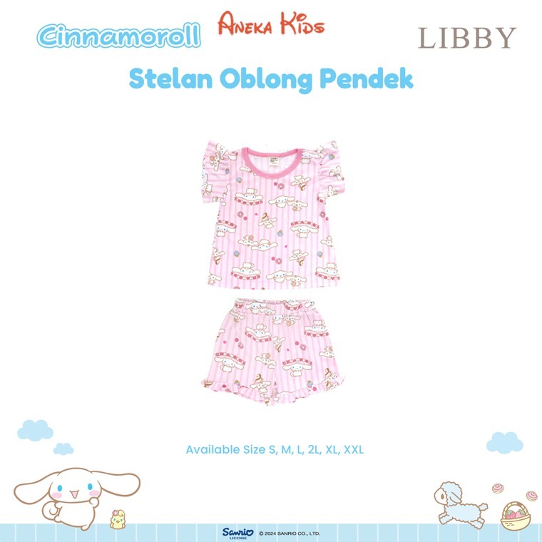 Libby Setelan Pendek Ruffle - Sanrio Series  / Setelan Anak Perempuan