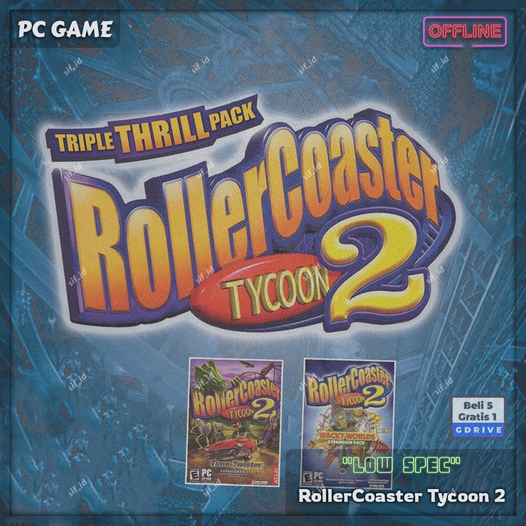 RollerCoaster Tycoon 2 Triple Thrill Pack - PC Game