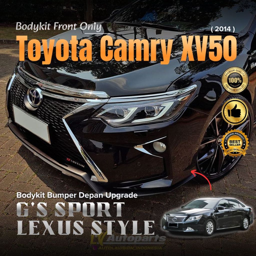 TOYOTA CAMRY XV50 (2014) - BODYKIT FRONT BUMPER ONLY + HEADLAMP - UPGRADE MODEL G'S SPORT x LX STYLE