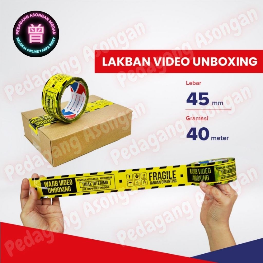 

Lakban Unboxing 45mm x 40meter Warna Kuning (1 Pcs)