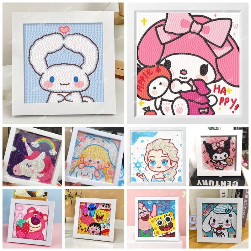 

PREMIUM Diamond Painting 5D Kit + FRAME Bingkai Foto / SET STICKER/ Diamondpainting kit set lengkap DIY MANIK DIAMOND