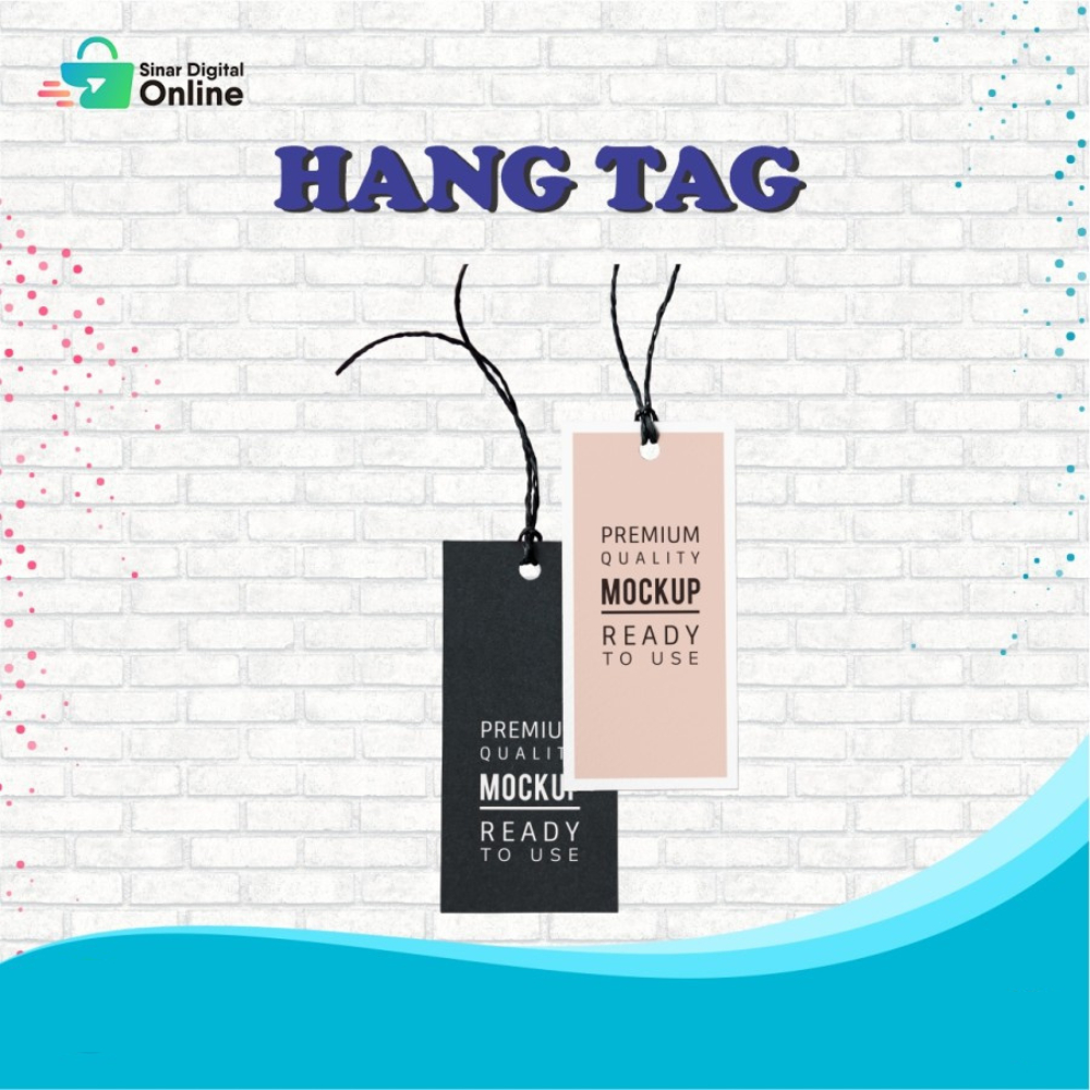 

Cetak Hangtag Premium 1 sisi | Cetak Hang Tag Premium 2 SIsi | Label Hang tag untuk Pakaian, Souvenir, Ucapan, dan Lainnya | Hang tag ukuran (35x70) | Art Carton 260 GSM