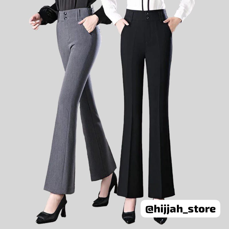 Celana Wanita Celana Kerja Cutbray Celana Bahan Cutbray Celana Kantor Cutbray Wanita Terbaru Flare P