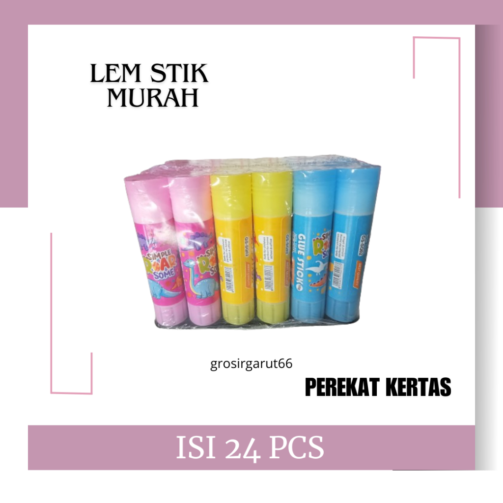 

Glue Stick / Fancy Kertas / Lem Stick 10gram / Lem Stik 1 pak isi 12 pcs