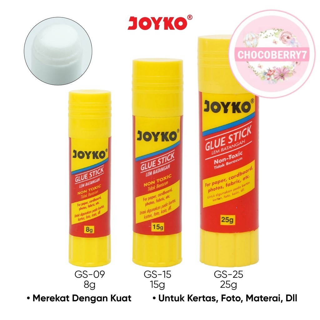 

Glue Stick Lem Kertas Batang Joyko GS-09 GS-15 GS-25 Kecil Sedang Besar Lem Kertas Joyko Glue Stick