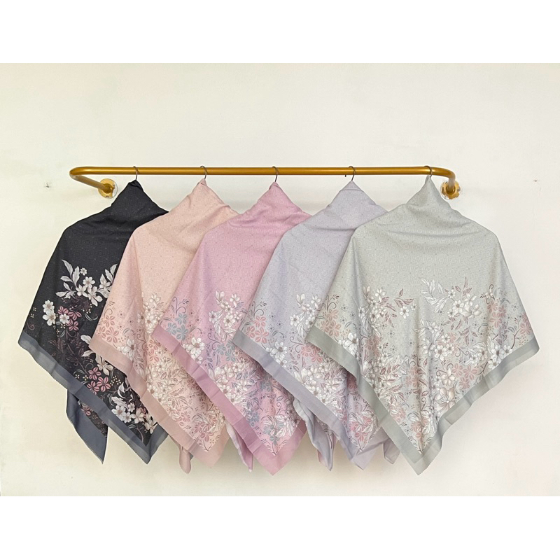 jilbab voal syar'i motif printing lasercut