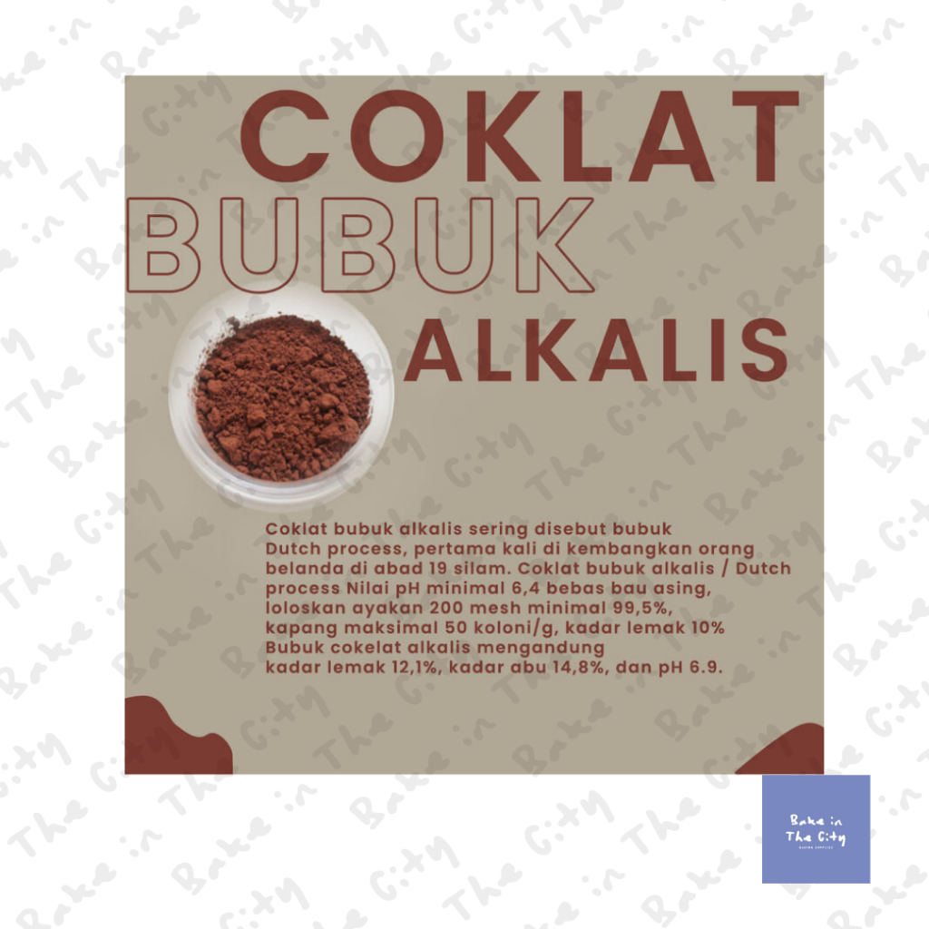 

Cokelat Bubuk Alkalized W3 Brown/Black - Repack 100g