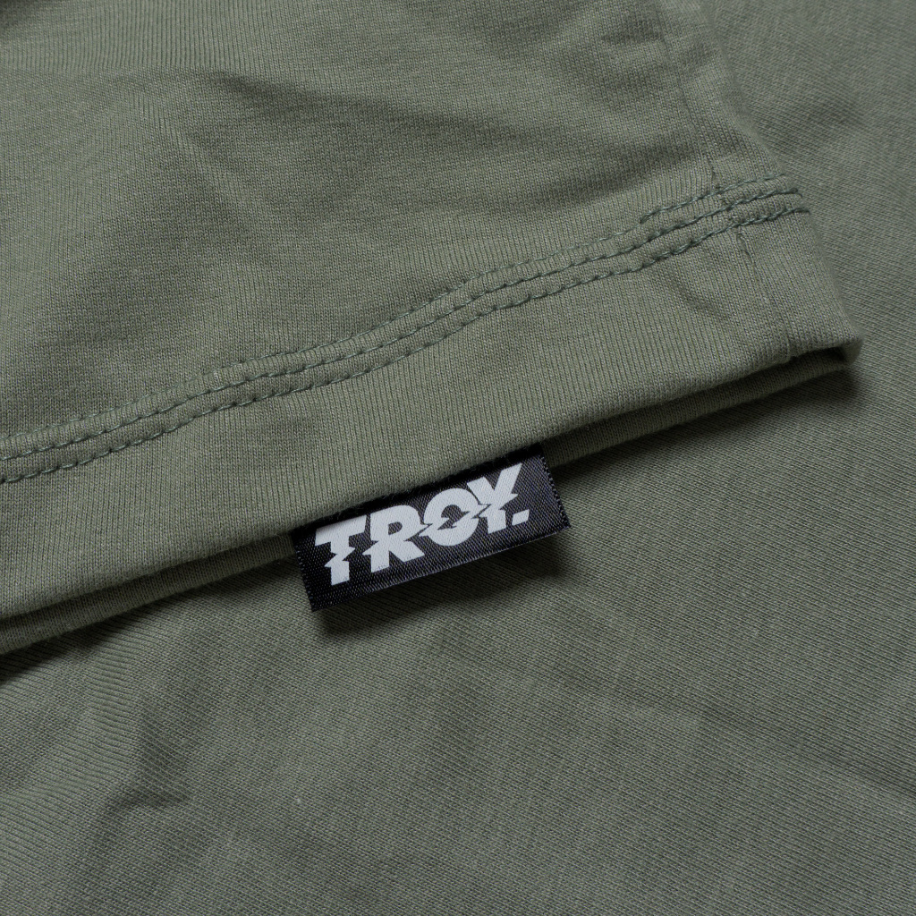 Troy Company T-shirt Boxy Pocket Oversize Sage Green StayBusy - Kaos Pocket Boxy Oversize Hijau Sage BK 2593