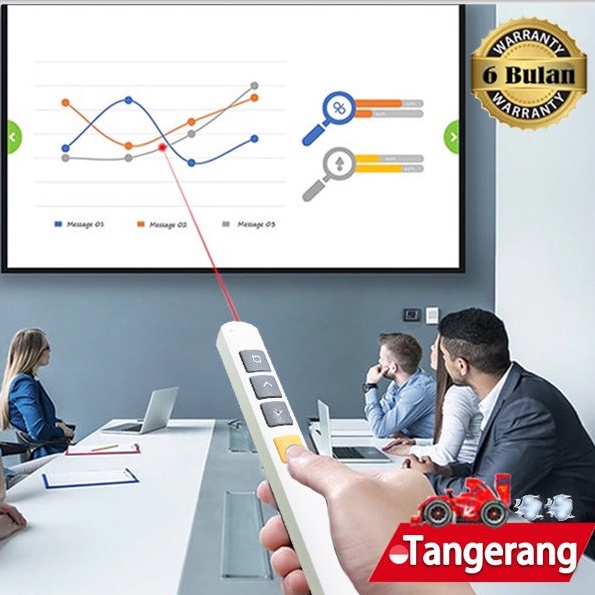 Laser Pointer Wireless Pointer 5m Pointer Presentasi Wireless Laser Pointer Presenter Wireless Point