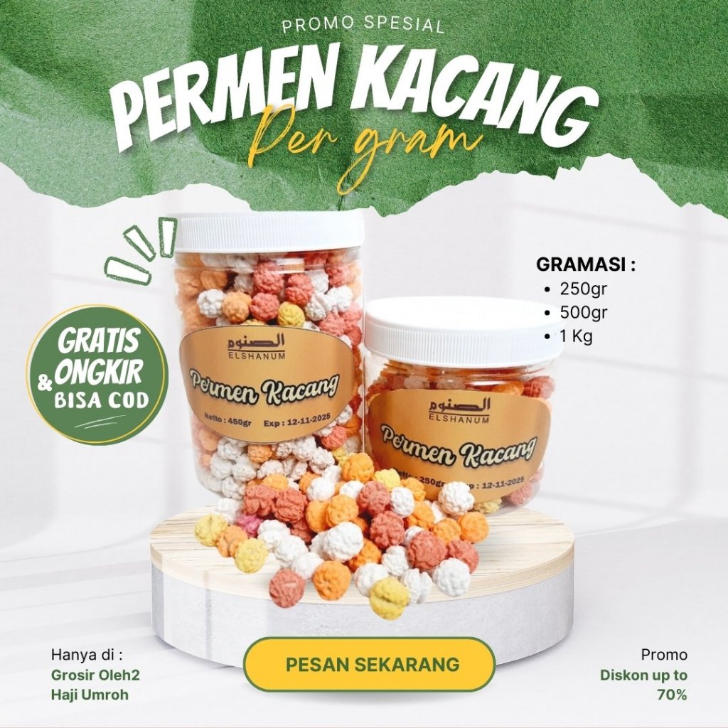 

permen kacang arab | kacang arab manis | sugar coated chickpeas Oleh Oleh Haji dan Umroh