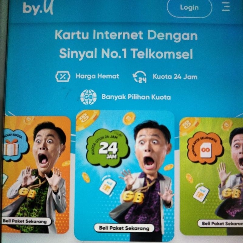 TERLARIS PROMO TERMURAH ISI ULANG PAKET DATA KUOTA By.U UNLIMITED NASIONAL 100GB 65GB 42GB