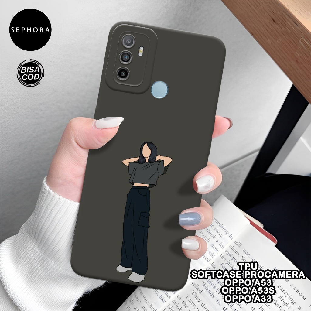 Softcase OPPO A53/A53s/A33 Terbaru - Fashion Case Cewe - Case OPPO A53/A53s/A33 - Case Pro Camera - 