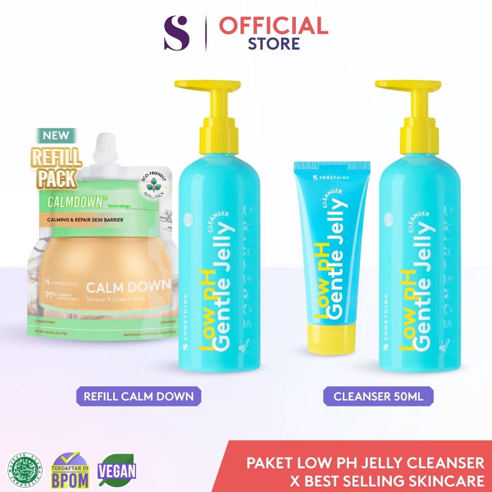 KODE X15F SOMETHINC 2 PCS Low pH 35ml x Calm Down Refill 5gr Low pH Gentle Jelly Cleanser Calm Down 