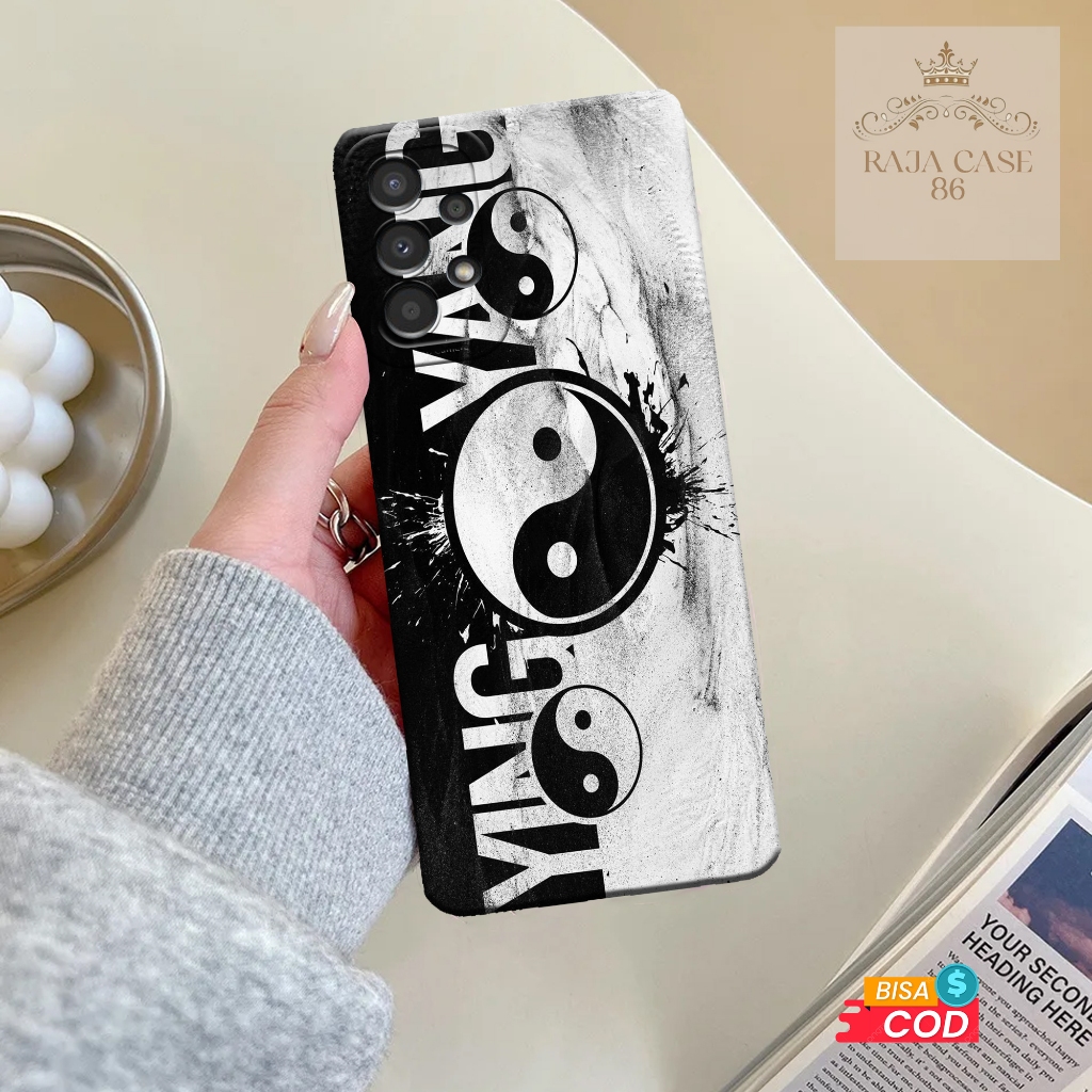 Case Samsung Galaxy A13 - Rajacase - casing Samsung A13 - Motif Softcace Yinyang - Pelindung handpho