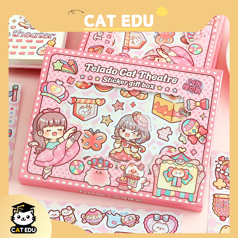

Stiker 1 Box stiker mixue 14 lembar Cat Theatre14 Lembar Sudah Cutting ASD242 CAT EDU