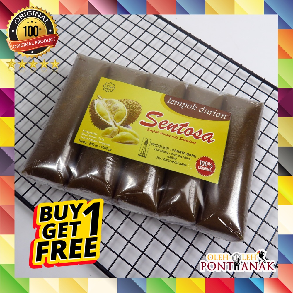 

Lempok Durian Sentosa Pontianak 1000 gr GRATIS 1 pcs.