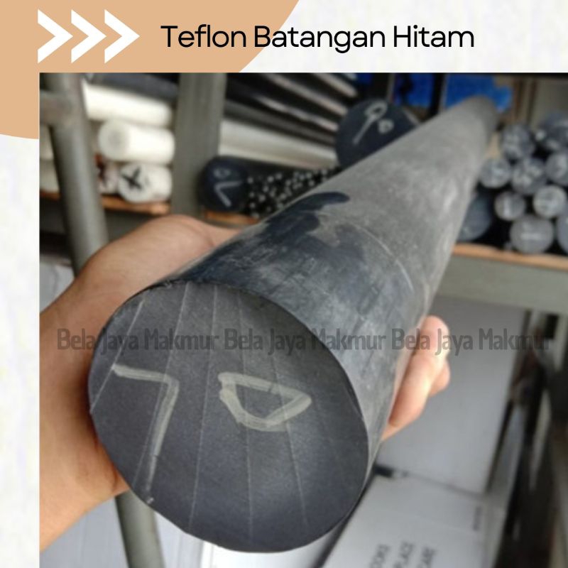 Teflon Batangan Hitam/ Carbon Teflon PTFE As/ Teflon Batangan