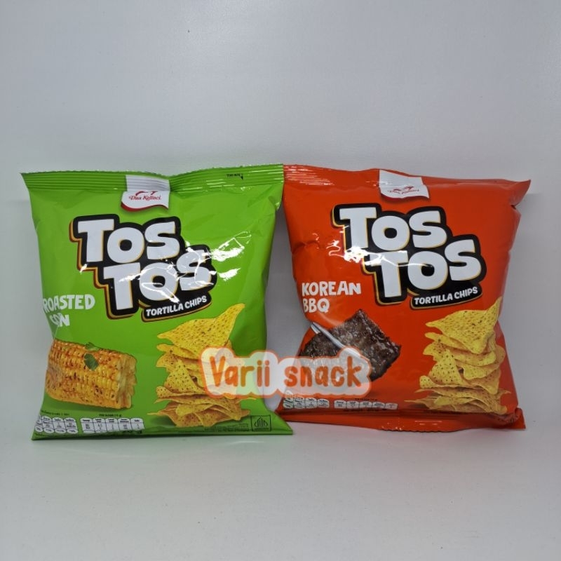 

TOS TOS Tortilla Chips Roasted Corn Korean BBQ 1 Renceng Isi 10 pcs