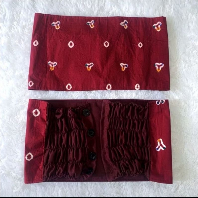 Ankin Jumputan Kebaya Kutu Baru / Obibelt Kain Batik