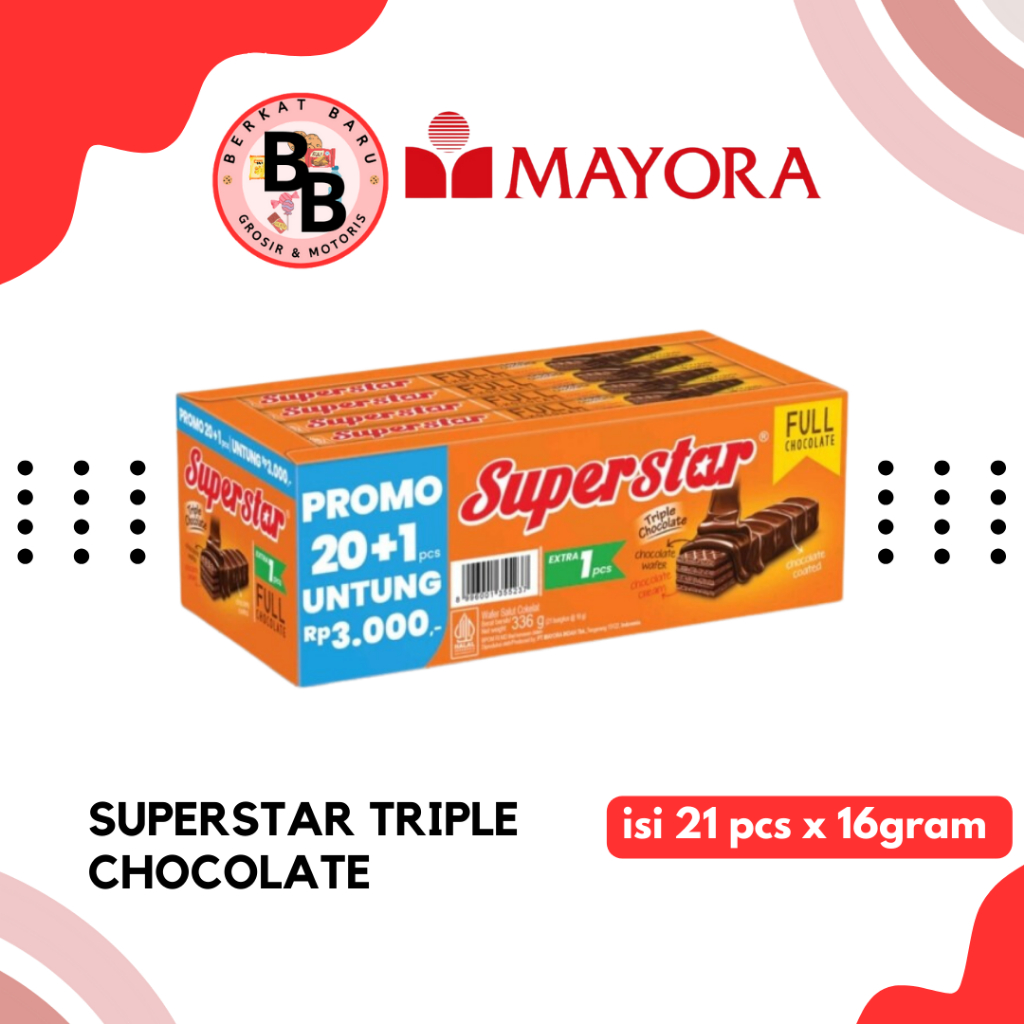 

[BB SNACK] SUPERSTAR TRIPLE CHOCOLATE PACK 16GRAM