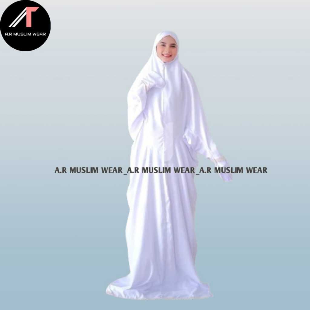 mukena terusan dewasa katun traveling