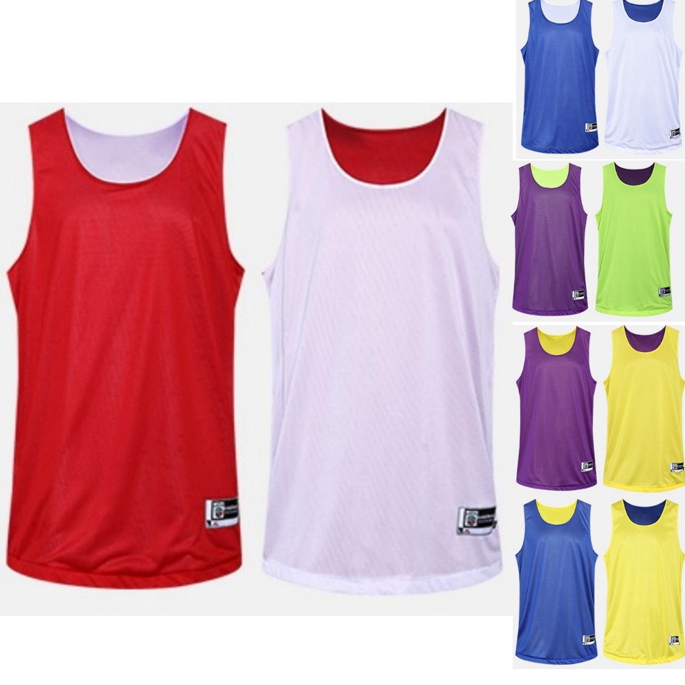 KODE Y92N Atasan Jersey BASKET POLOS  REVERSIBLEBolakbalik  Priawanita  Dewasaadult