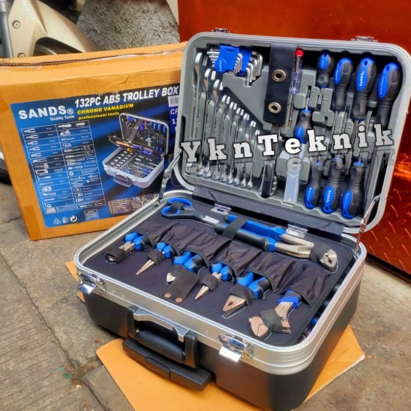 toolkit sands 132 pcs sands toolkit set hig quality produk abs trolley box