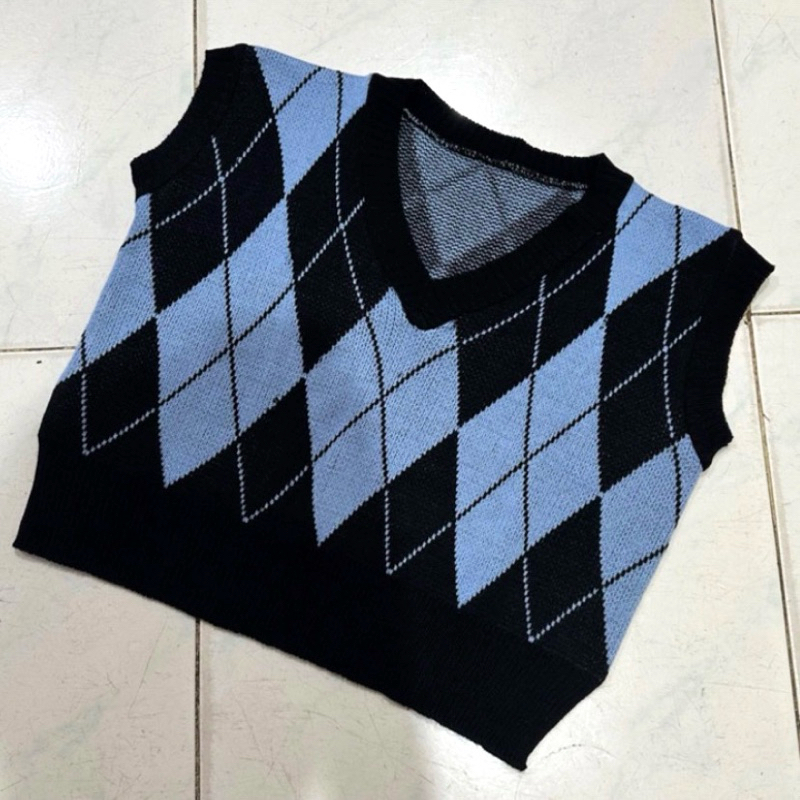 BAJU ATASAN WANITA/ RAJUT VEST/ VEST WANITA/ BAJU OUTFIT CEWEK/ KNIT WANITA/ RAJUT KNIT PREMIUM
