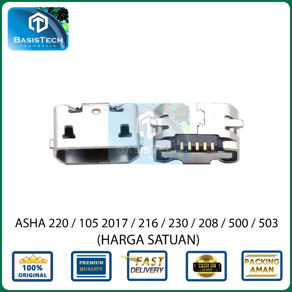 KONEKTOR LUBANG CAS CHARGER NOKIA ASHA 220 - 105 2017 - 216 - 230 - 208 - 500 - 503 - LUMIA 710 - OR