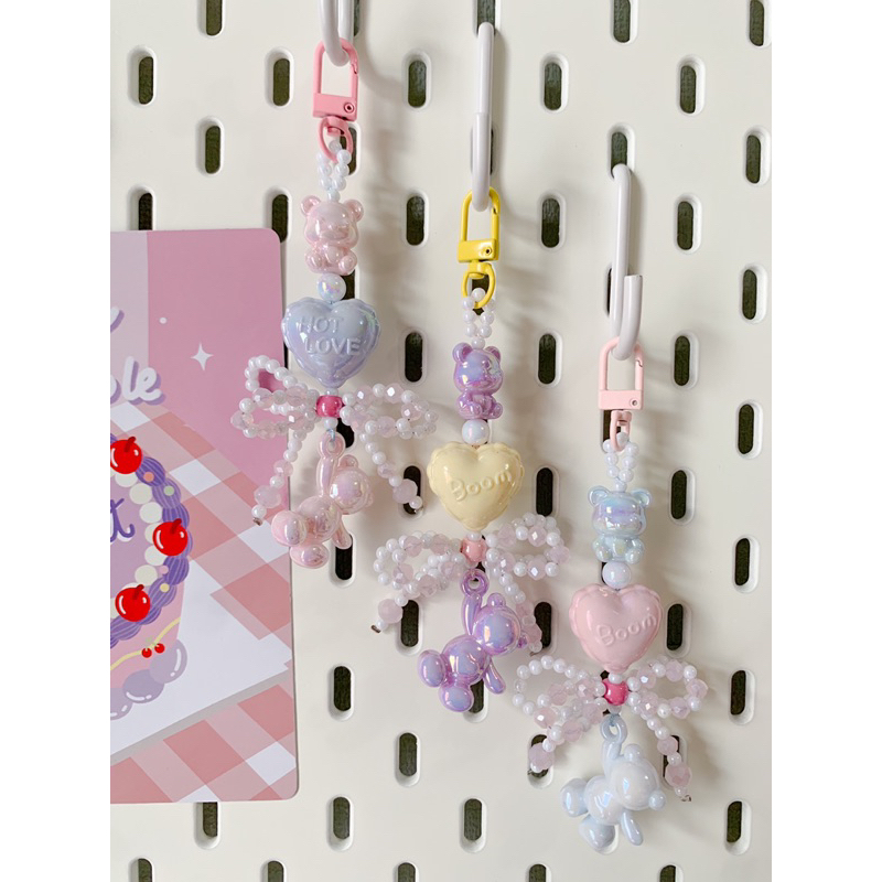 DIY CUTE BEAR KEYCHAIN BAGCHARM // Free Custom Bagcharm Teddy Bear