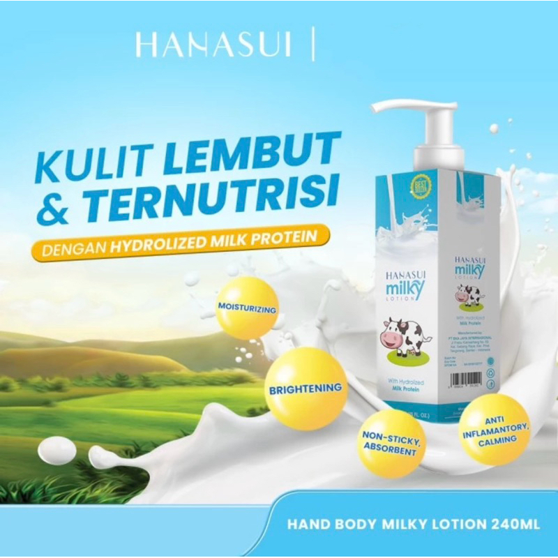 HANASUI GLUTA MILKY / GM / GLUTAMILKY / HANASUI GLUTA MILKY BPOM PRODUK