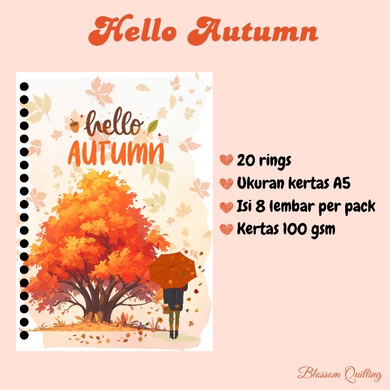 

Kertas Binder A5 / Loose Leaf A5 - Hello Autumn (New with Cover)