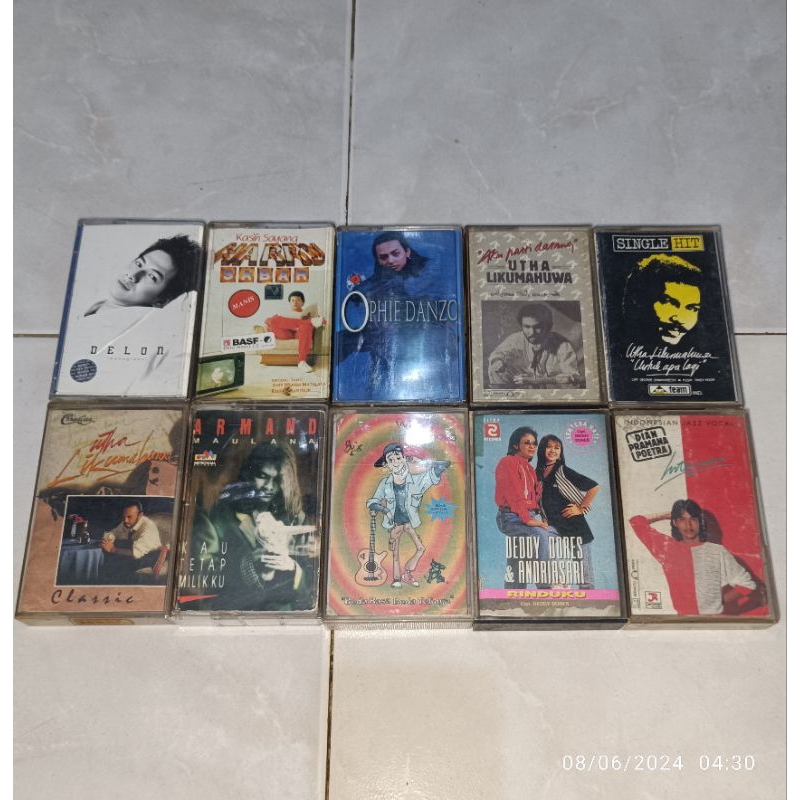 Kaset Pita Indonesia DELON-Bahagiaku / HARRY SABAR-Kasih Sayang / OPHIE DANZO-CINTA Pertama / UTHA L