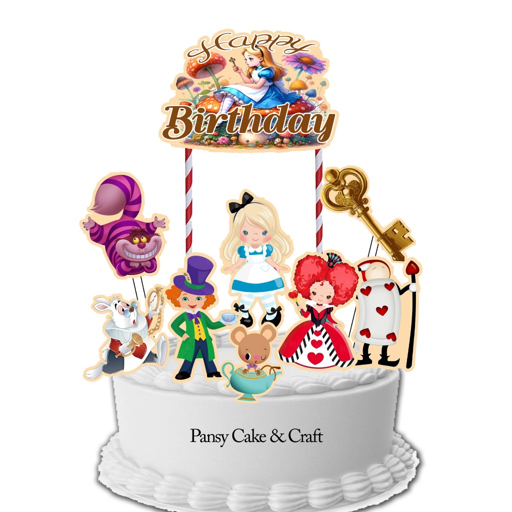Cake topper Alice in Wonderland Big EKONOMIS