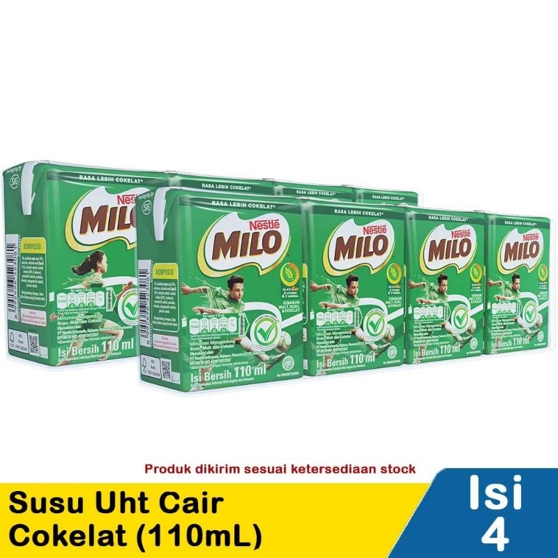 

MILO Activ-Go UHT Susu Cokelat 4x110mL | susu kotak coklat