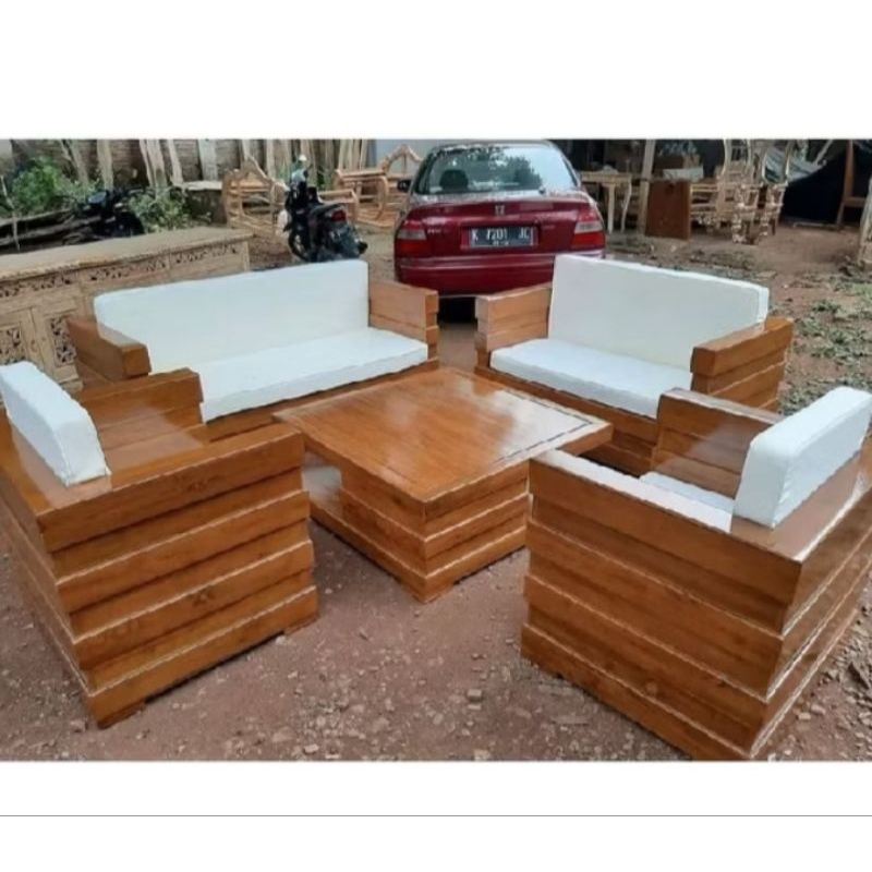 SET KURSI RUANG TAMU BOX SET KURSI RUANG TAMU KAYU JATI