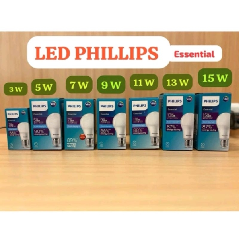 LAMPU LED PHILIPS 3 watt - 15 watt