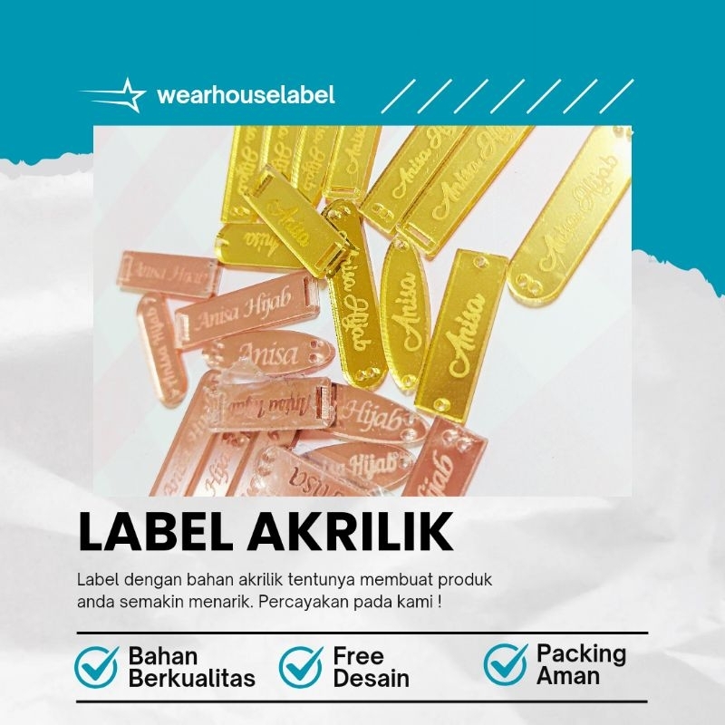 

LABEL AKRILIK / LABEL HIJAB / LABEL BRAND / LABEL MERK / LABEL FASHION