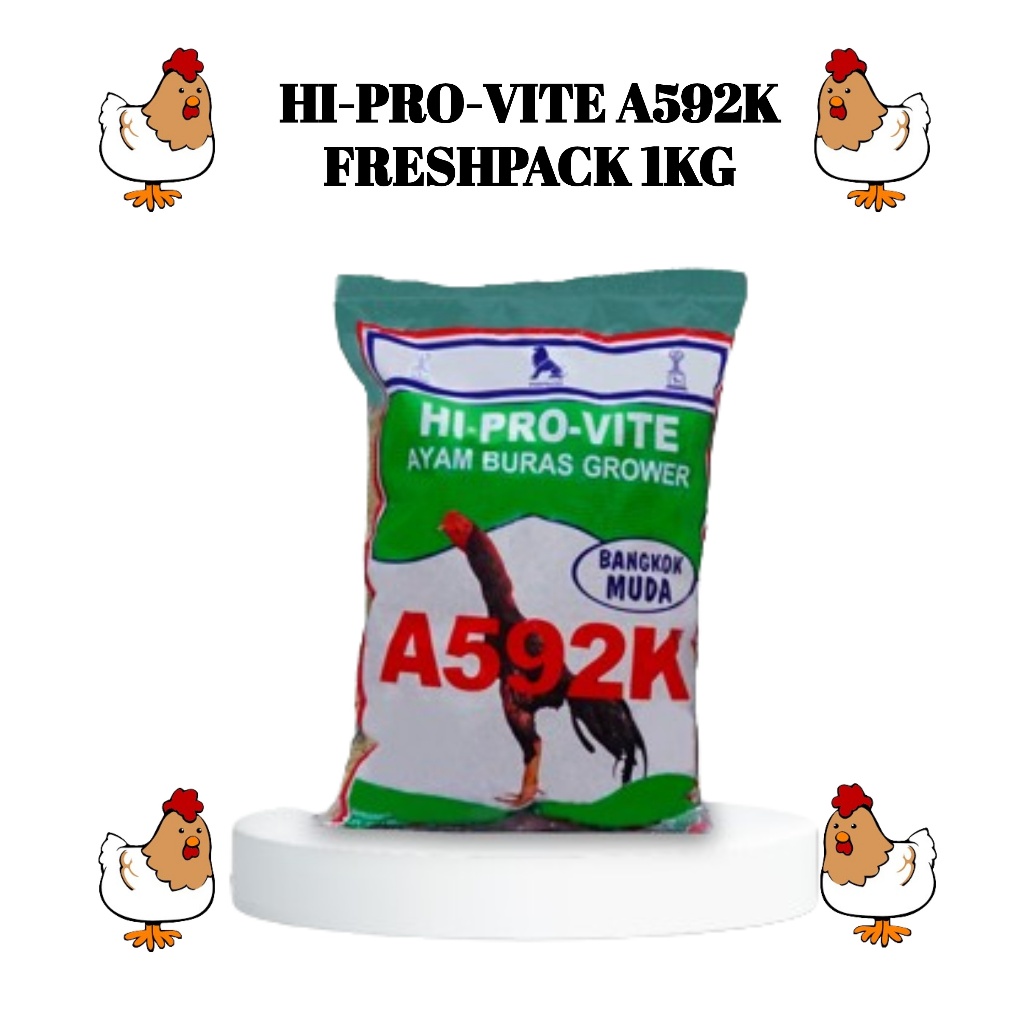 Makanan Pakan Pur Ayam Bangkok Hi-Pro-Vite A592K 592K A 592-K 1kg 1 kg