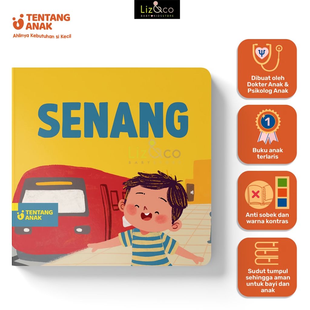 Tentang Anak - Boardbook Senang Buku Anak Bergambar (1-2 tahun)