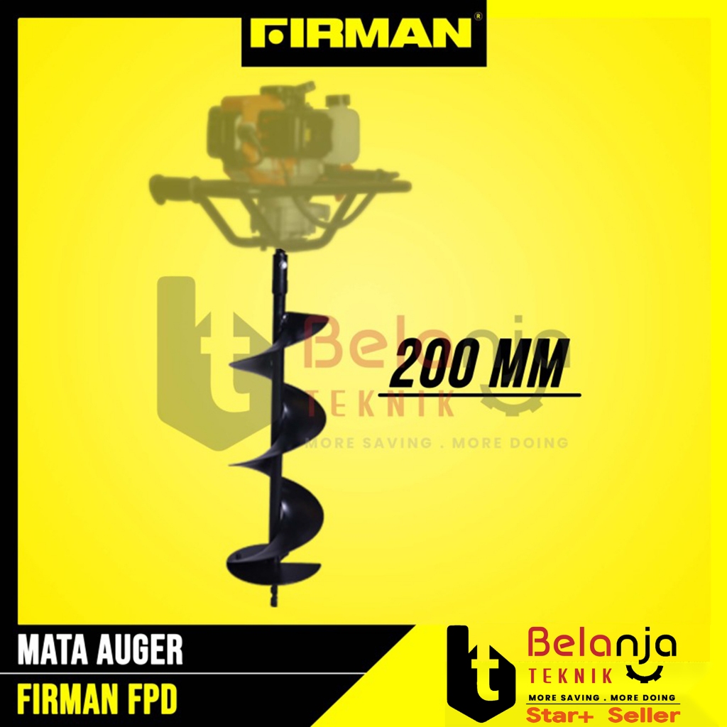 Firman Earth Auger 200MM Mata Bor Penggali Tanah Biopori 20CM 8 Inch