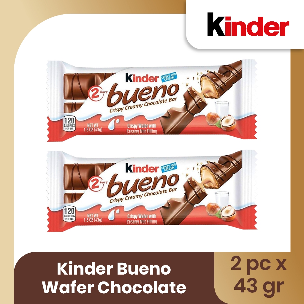 

Kinder Bueno Wafer Chocolate 43gr - TWINPACK