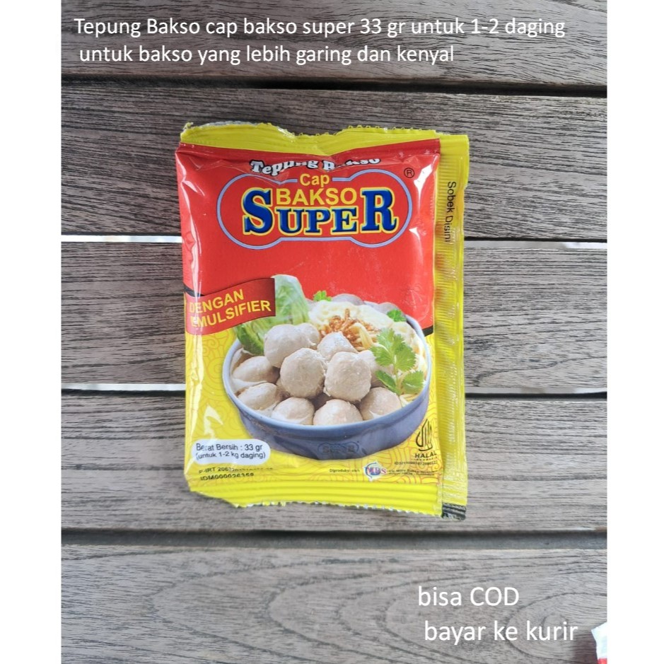 

Tepung Bakso cap bakso super 33 gr untuk 1-2 daging untuk bakso yang lebih garing dan kenyal