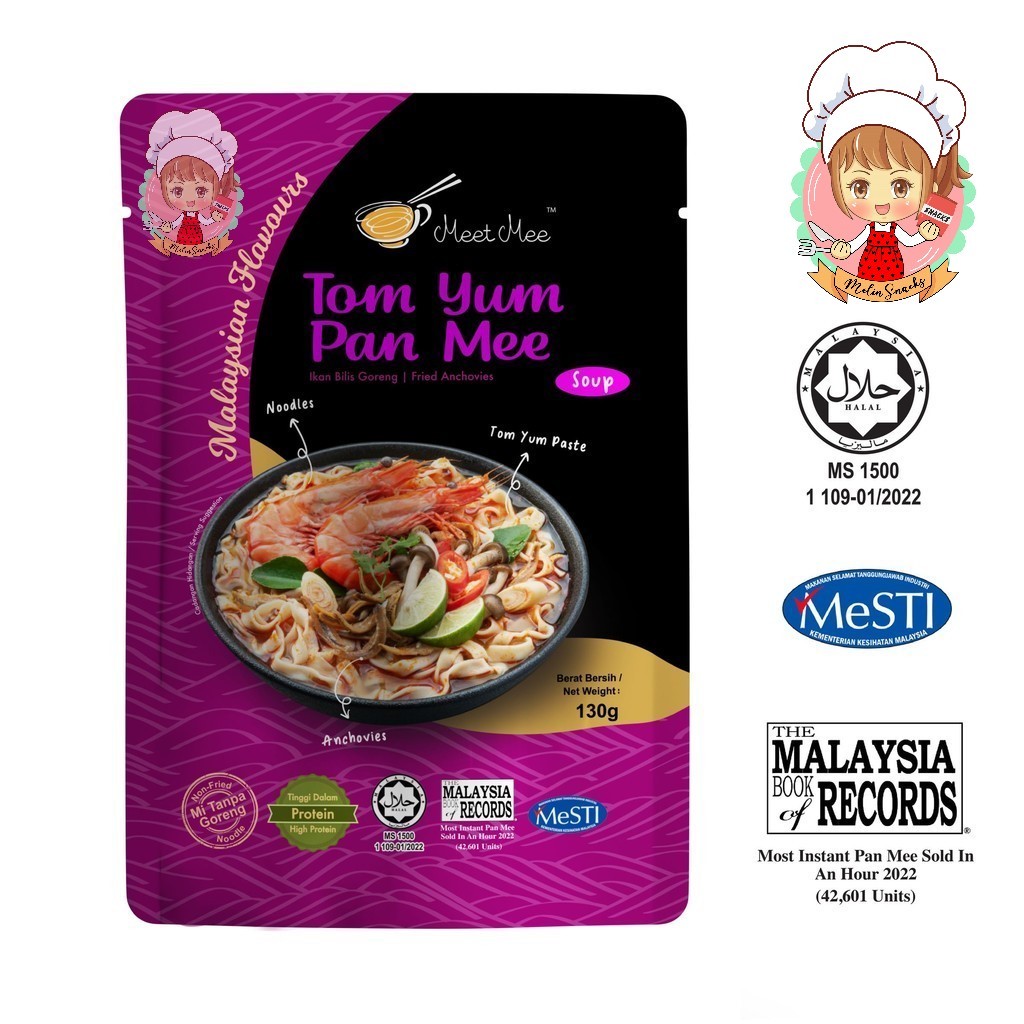 

Meet Mee Tom Yum Soup Tebal Pan Mee (100g) mie malaysia