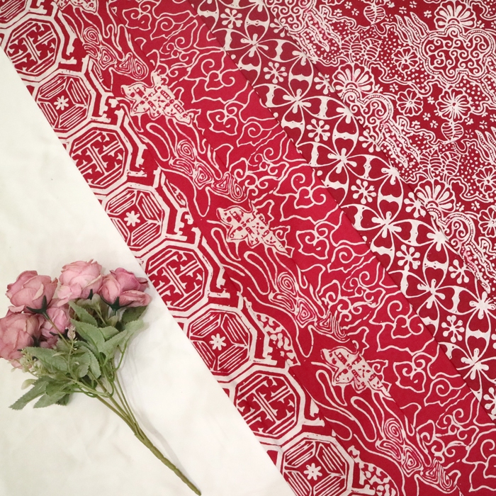 Batik Cap Warna Merah Putih Batik Agustusan Bahan Katun