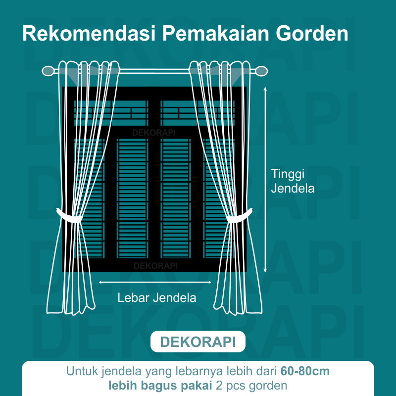 DEKORAPI GORDEN BLACKOUT PREMIUM (tinggi 210,220,230)