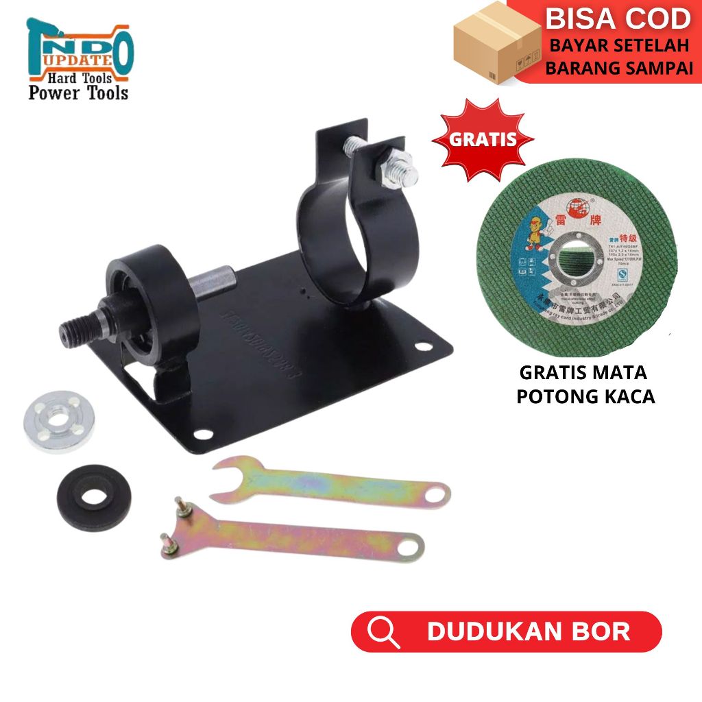 Dudukan Mesin Bor Meja Tangan Bracket Stand Holder Perlengkapan Drill Duduk Adaptor Mata Gerinda Dud