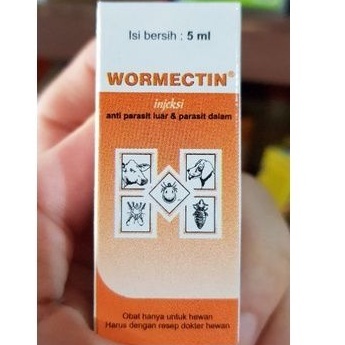 Wormectin 5ml scabies gudik koreng kelinci anjing kucing kambing  domba  sapi